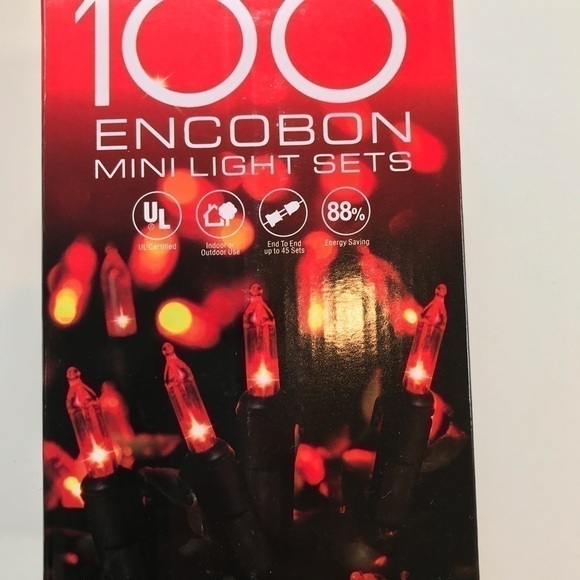 Red string lights 33 ft - Picture 2 of 3